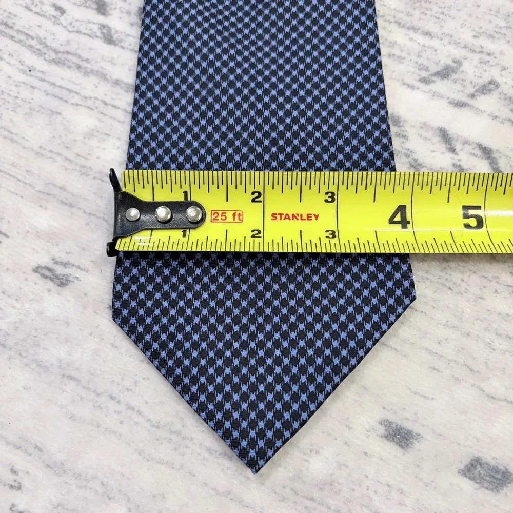 Polo Ralph Lauren Silk Tie Vintage Handmade Black Geometric Luxury USA Classic - Picture 5 of 6